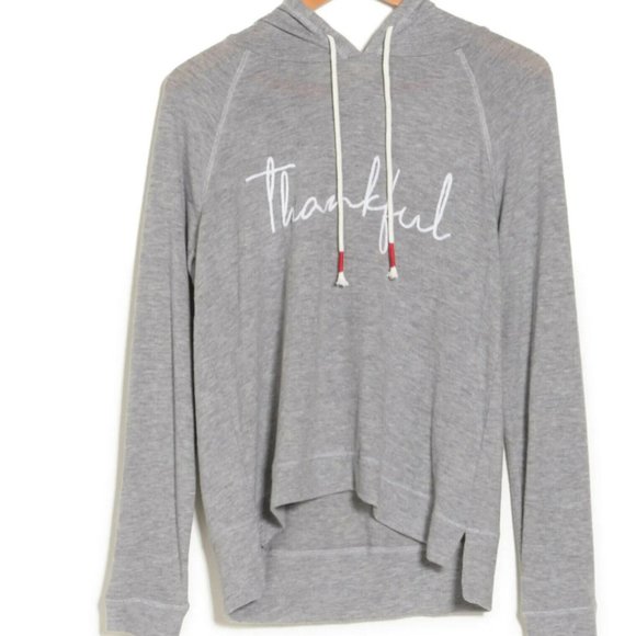 NWT*PJ SALVAGE LOUNGE/PJ HOODIE* EMBROIDERY"THANKFUL"BRAND NEW*MSRP$62 - Picture 1 of 2